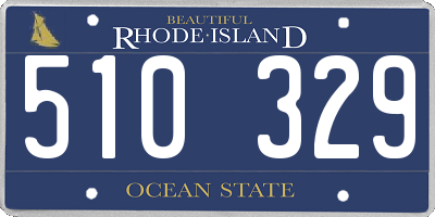 RI license plate 510329