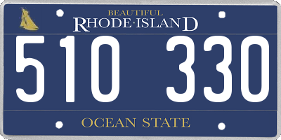 RI license plate 510330