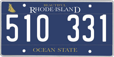 RI license plate 510331