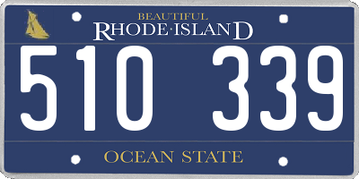 RI license plate 510339
