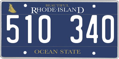 RI license plate 510340