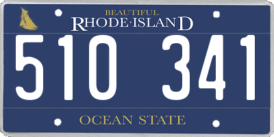 RI license plate 510341