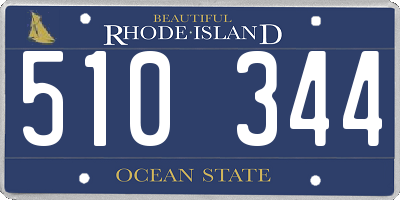 RI license plate 510344