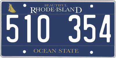 RI license plate 510354