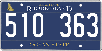 RI license plate 510363