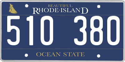 RI license plate 510380