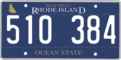 RI license plate 510384
