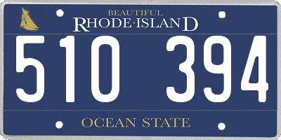 RI license plate 510394