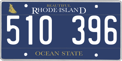 RI license plate 510396