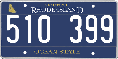 RI license plate 510399