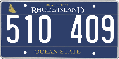 RI license plate 510409