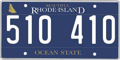 RI license plate 510410