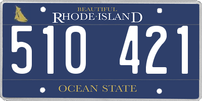 RI license plate 510421