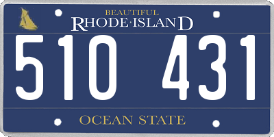 RI license plate 510431
