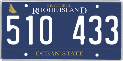 RI license plate 510433