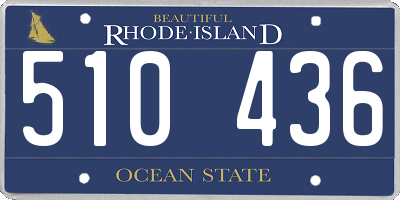 RI license plate 510436