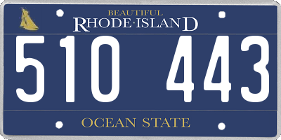 RI license plate 510443
