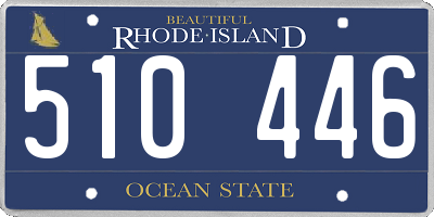 RI license plate 510446