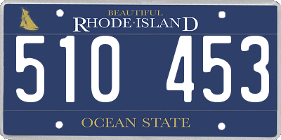 RI license plate 510453