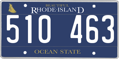 RI license plate 510463