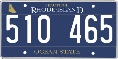 RI license plate 510465