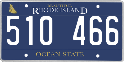 RI license plate 510466