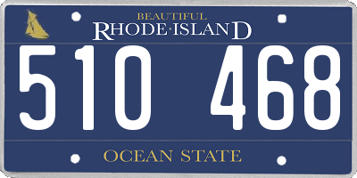 RI license plate 510468