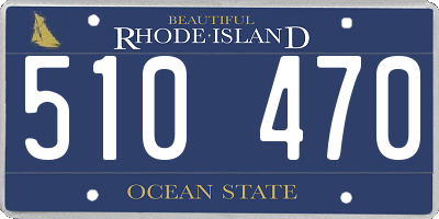 RI license plate 510470