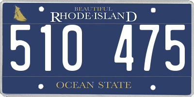 RI license plate 510475