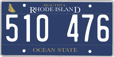 RI license plate 510476