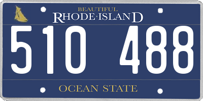 RI license plate 510488