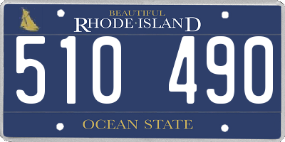 RI license plate 510490