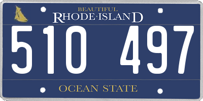RI license plate 510497