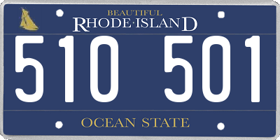 RI license plate 510501