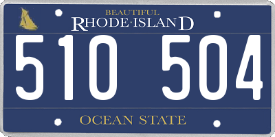 RI license plate 510504