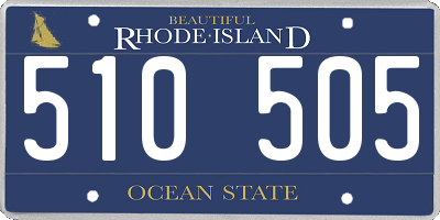 RI license plate 510505