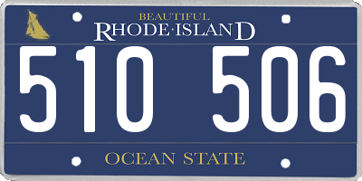 RI license plate 510506