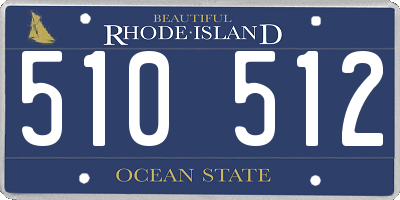 RI license plate 510512