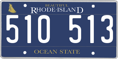 RI license plate 510513