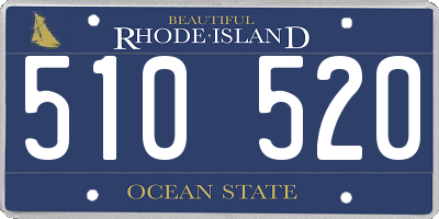 RI license plate 510520
