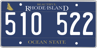 RI license plate 510522