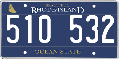 RI license plate 510532