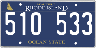 RI license plate 510533