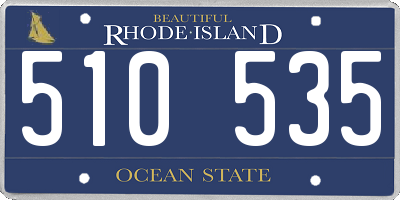 RI license plate 510535
