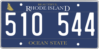 RI license plate 510544