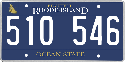 RI license plate 510546