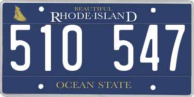 RI license plate 510547