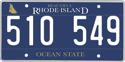 RI license plate 510549