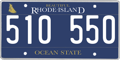 RI license plate 510550