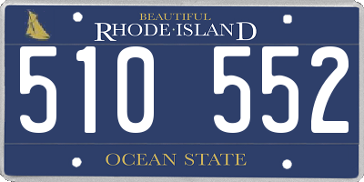 RI license plate 510552